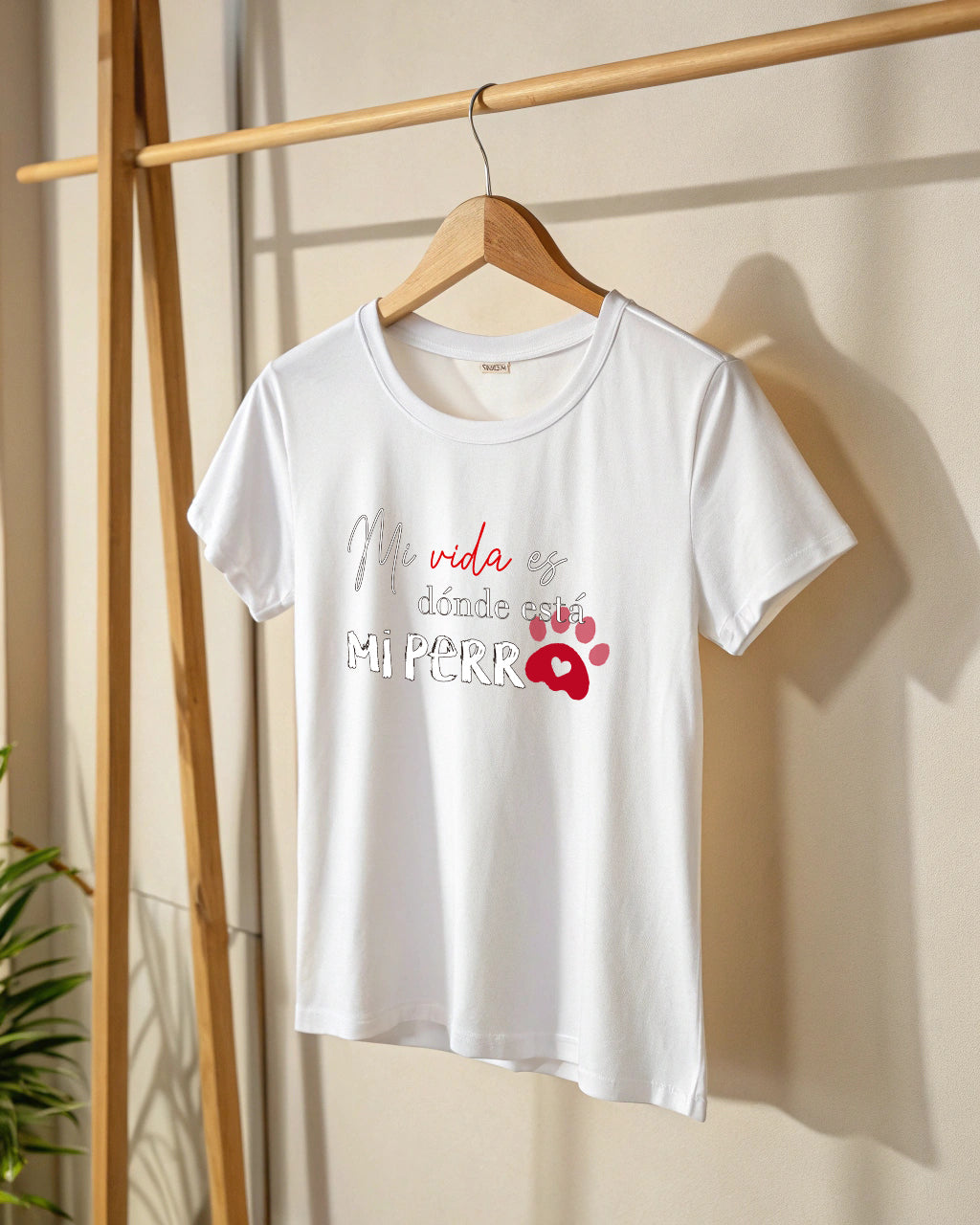 Camiseta "Mi vida es donde está mi perro"