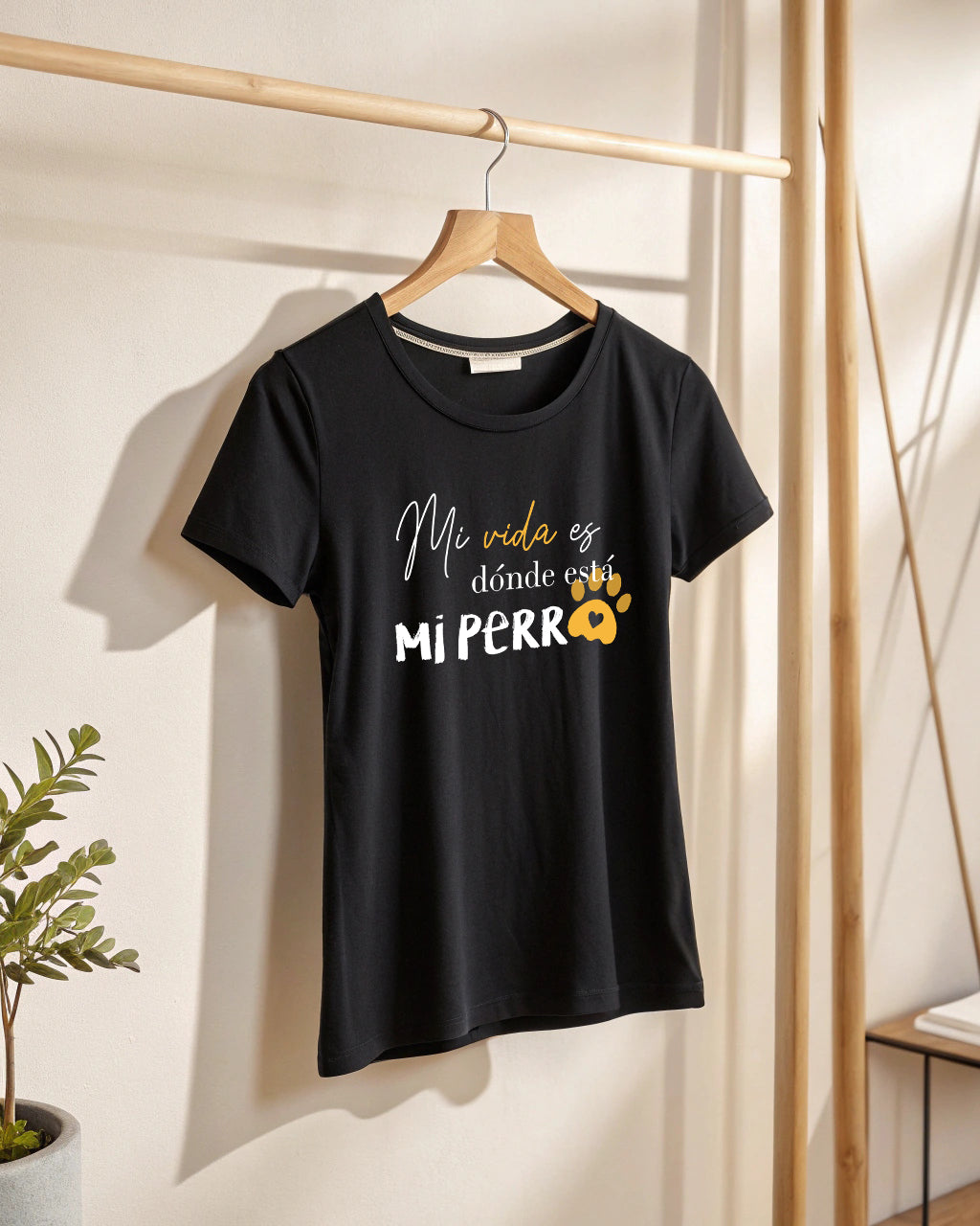 Camiseta "Mi vida es donde está mi perro"