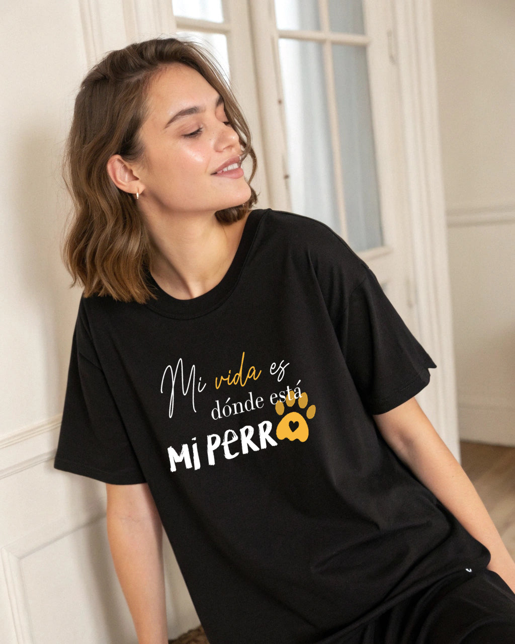 Camiseta "Mi vida es donde está mi perro"