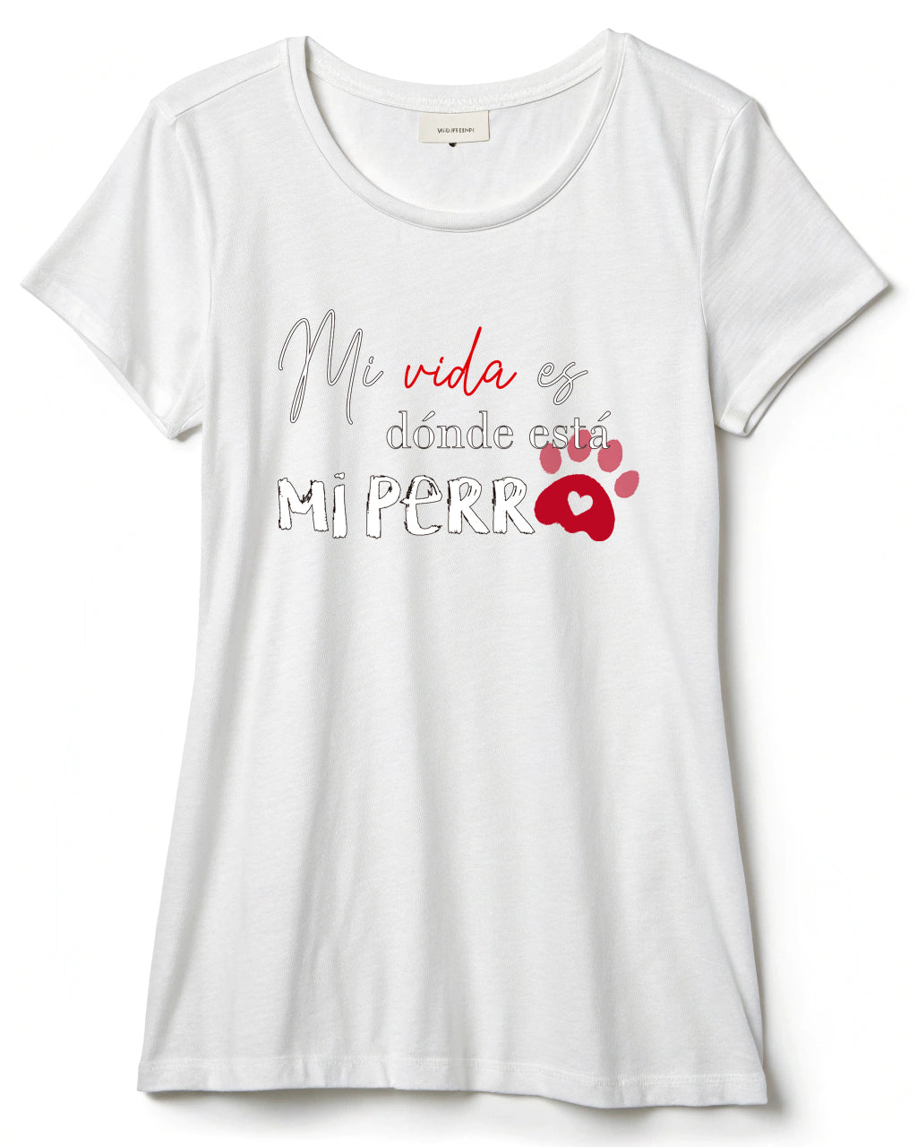 Camiseta "Mi vida es donde está mi perro"