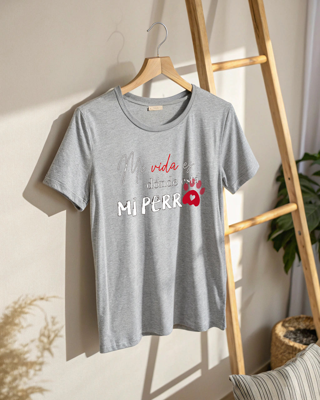 Camiseta "Mi vida es donde está mi perro"