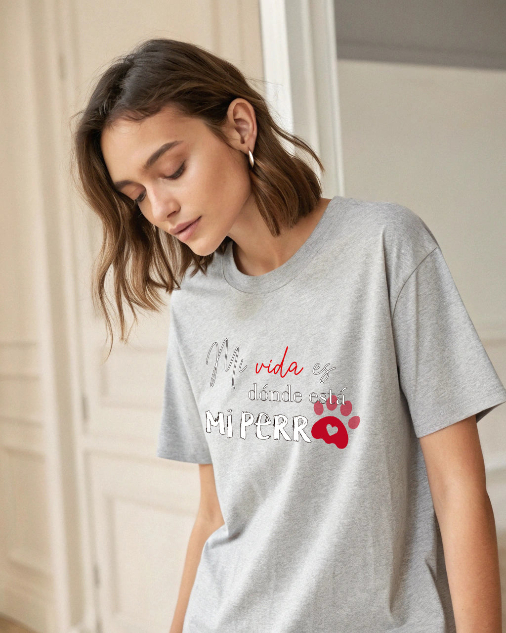 Camiseta "Mi vida es donde está mi perro"