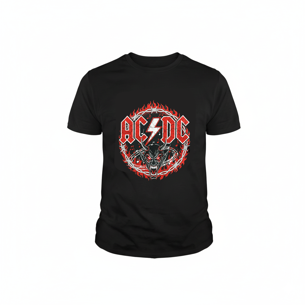 Camiseta Negra “AC/DC Fire Spirit”