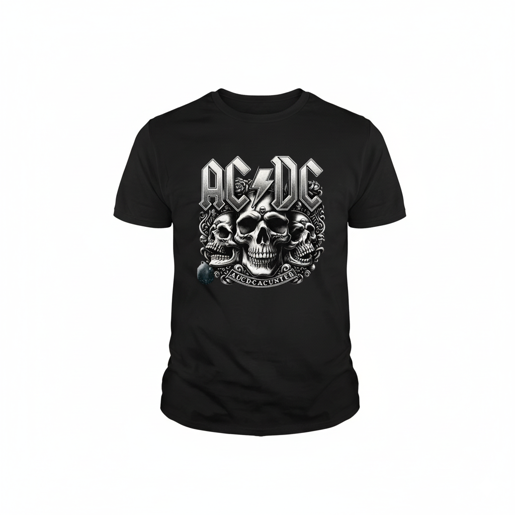 Camiseta Negra “AC/DC Skull Power”