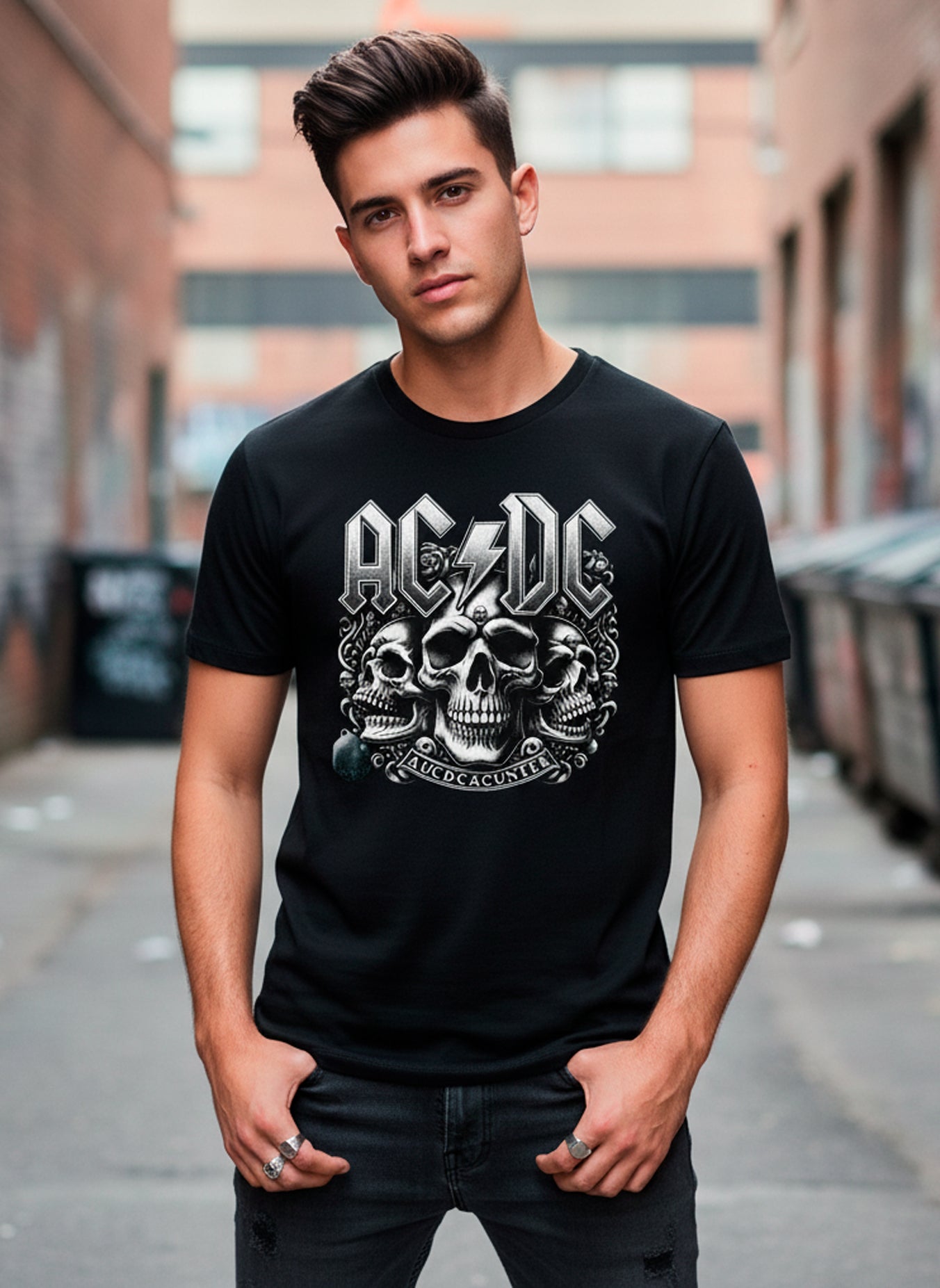 Camiseta Negra “AC/DC Skull Power”