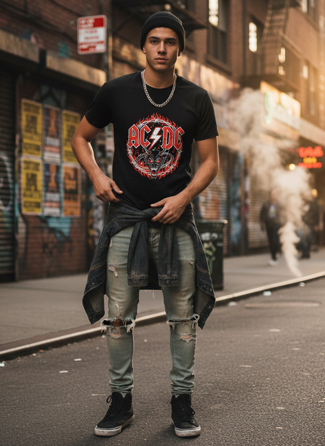 Camiseta Negra “AC/DC Fire Spirit”