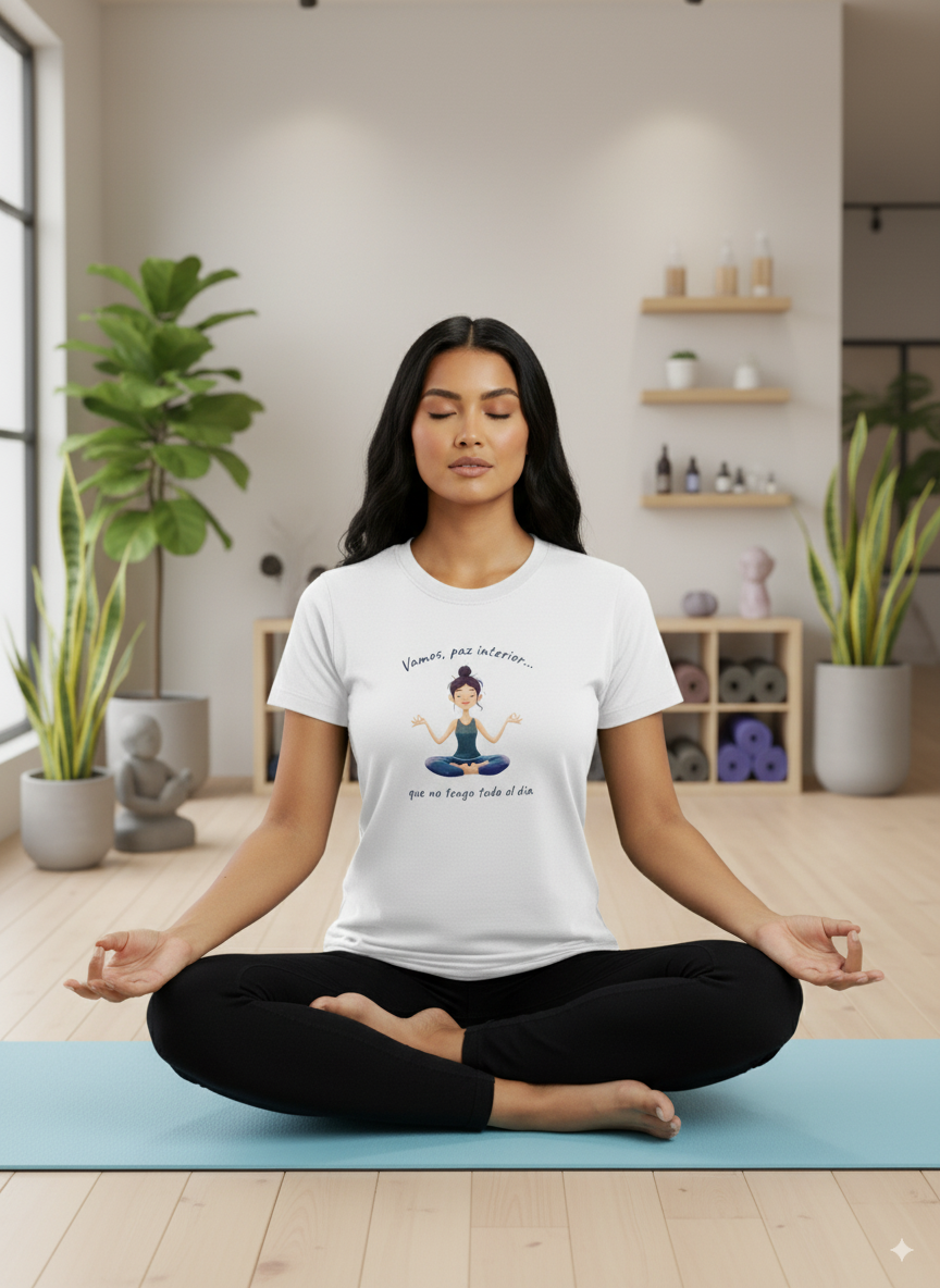 Camiseta blanca "Paz interior"