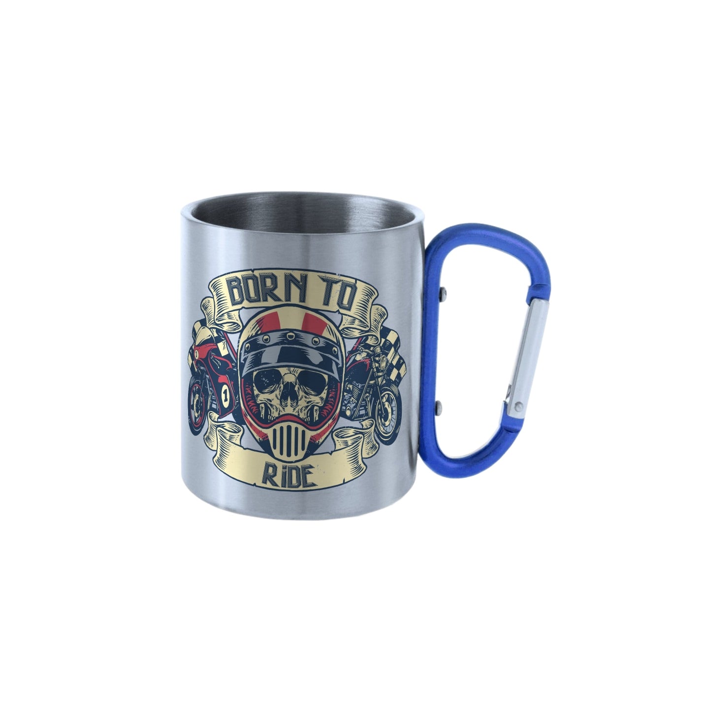 Taza Metálica "Born to Ride"