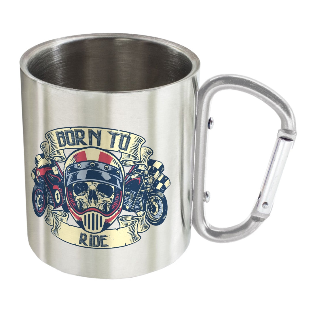 Taza Metálica "Born to Ride"