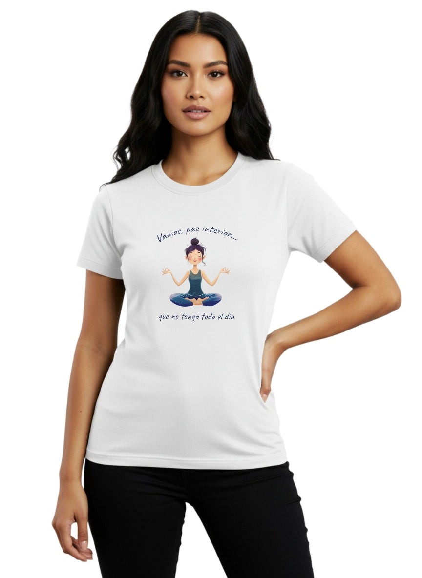 Camiseta blanca "Paz interior"