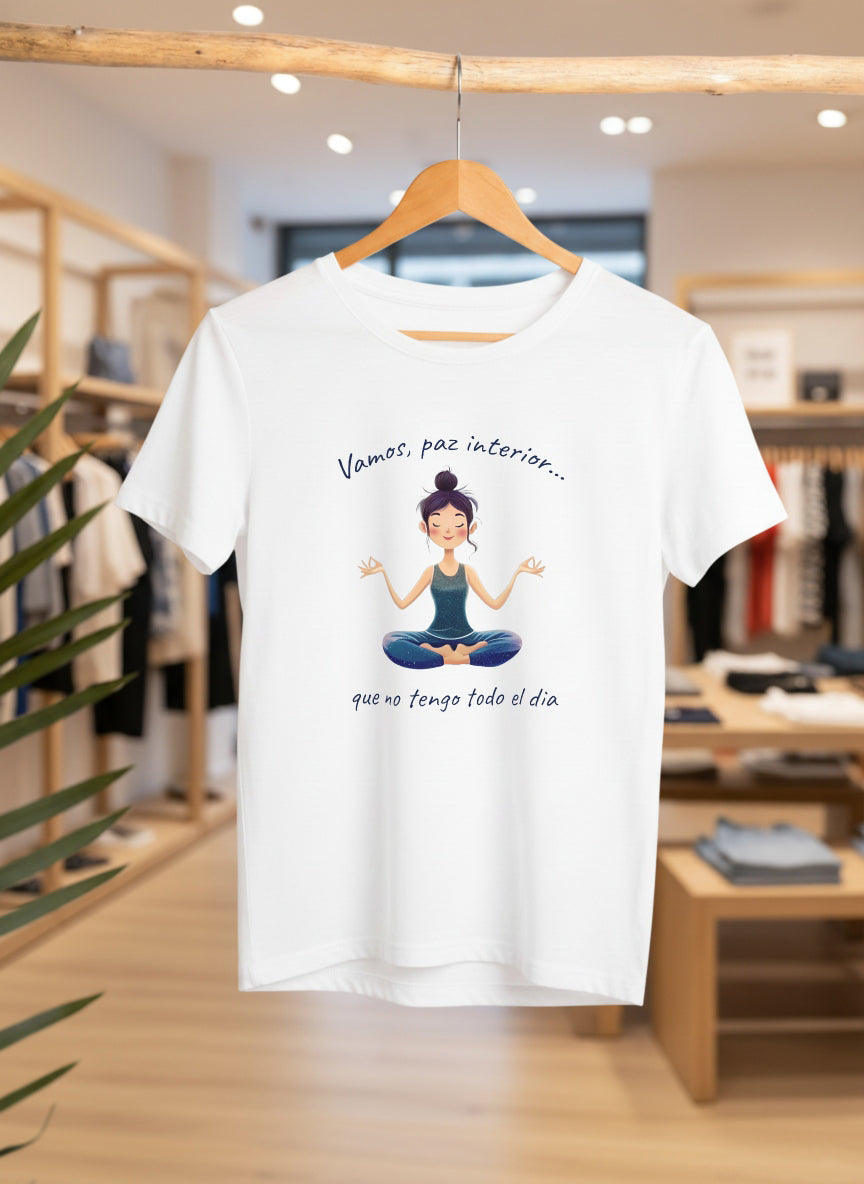 Camiseta blanca "Paz interior"